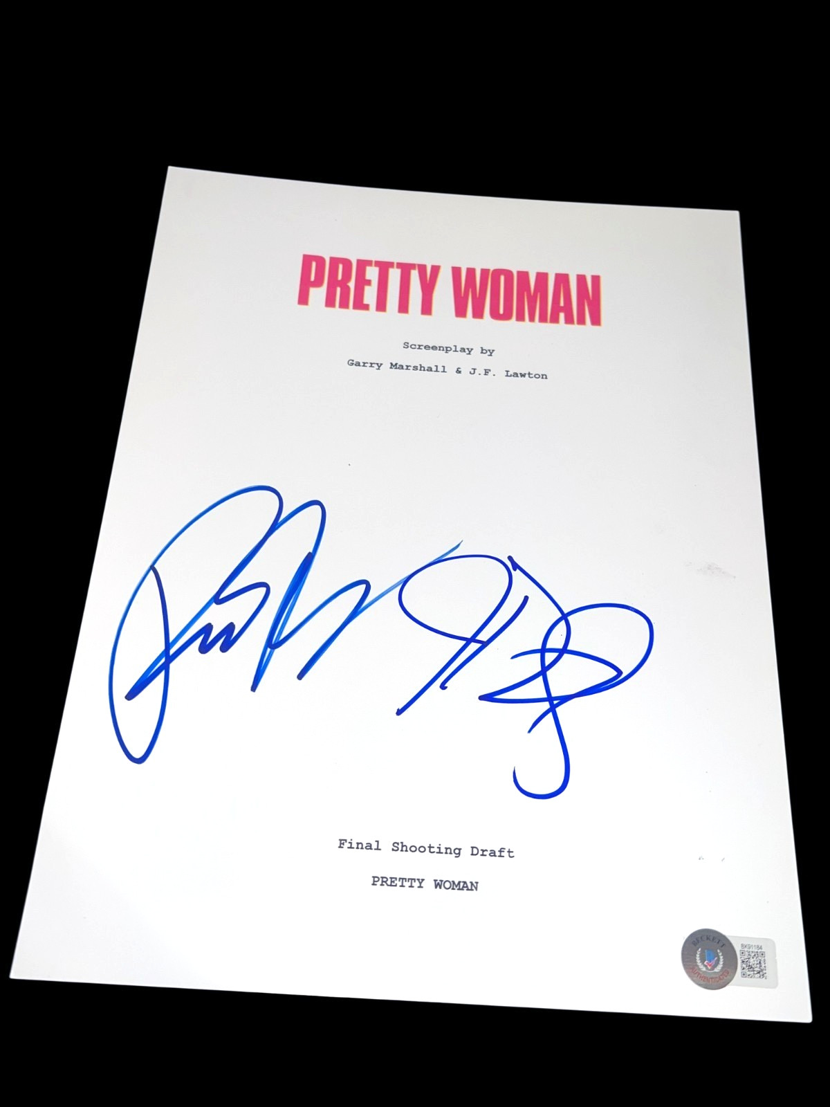 JULIA ROBERTS RICHARD GERE SIGNED AUTOGRAPH SCRIPT PRETTY WOMAN BECKETT BAS COA