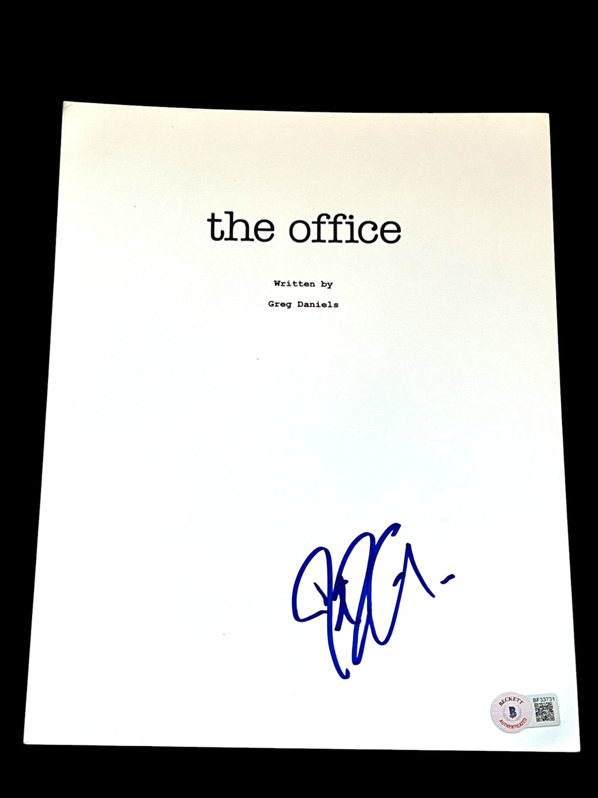 JOHN KRASINSKI SIGNED AUTOGRAPH SCRIPT THE OFFICE TELEVISION BECKETT BAS F