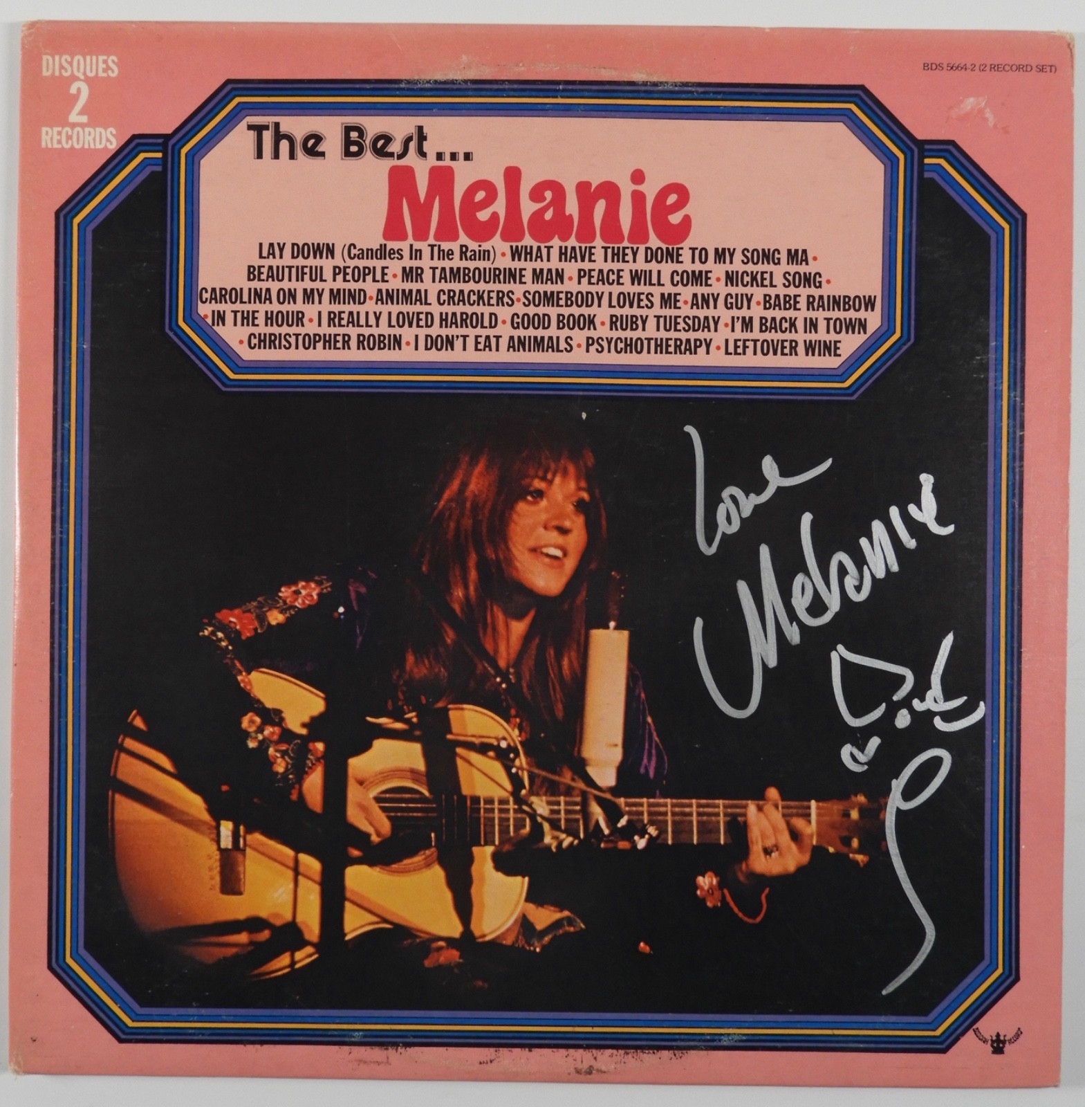 Melanie JSA Signed Autograph Record Album Vinyl The Best Of Melanie Safka