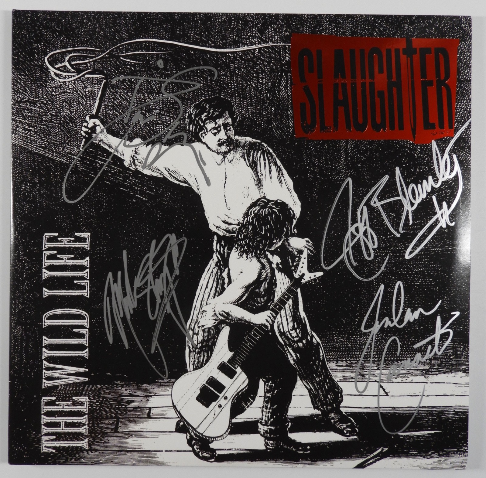 Slaughter JSA Signed Autograph Album Record Vinyl The Wild Life