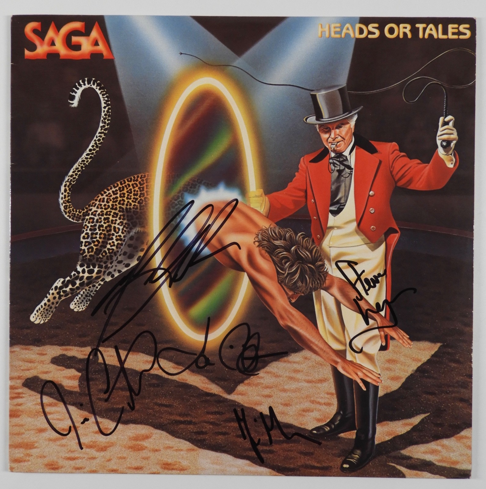 Saga JSA Fully Signed Autograph Album Record Vinyl Head Or Tales