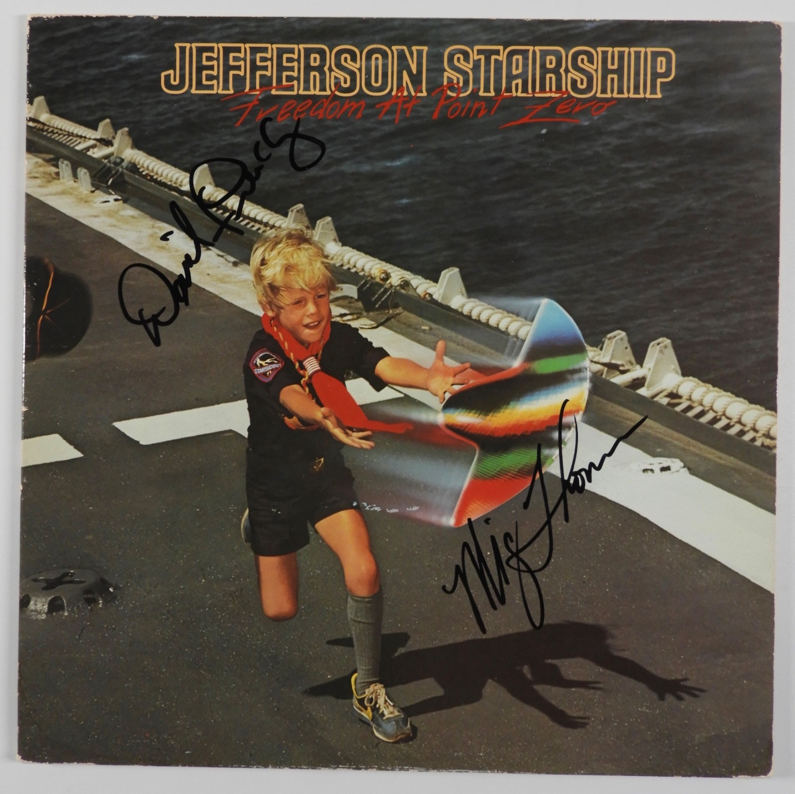 Jefferson Starship JSA Signed Autograph Record Album Vinyl Freedom At Point Zero