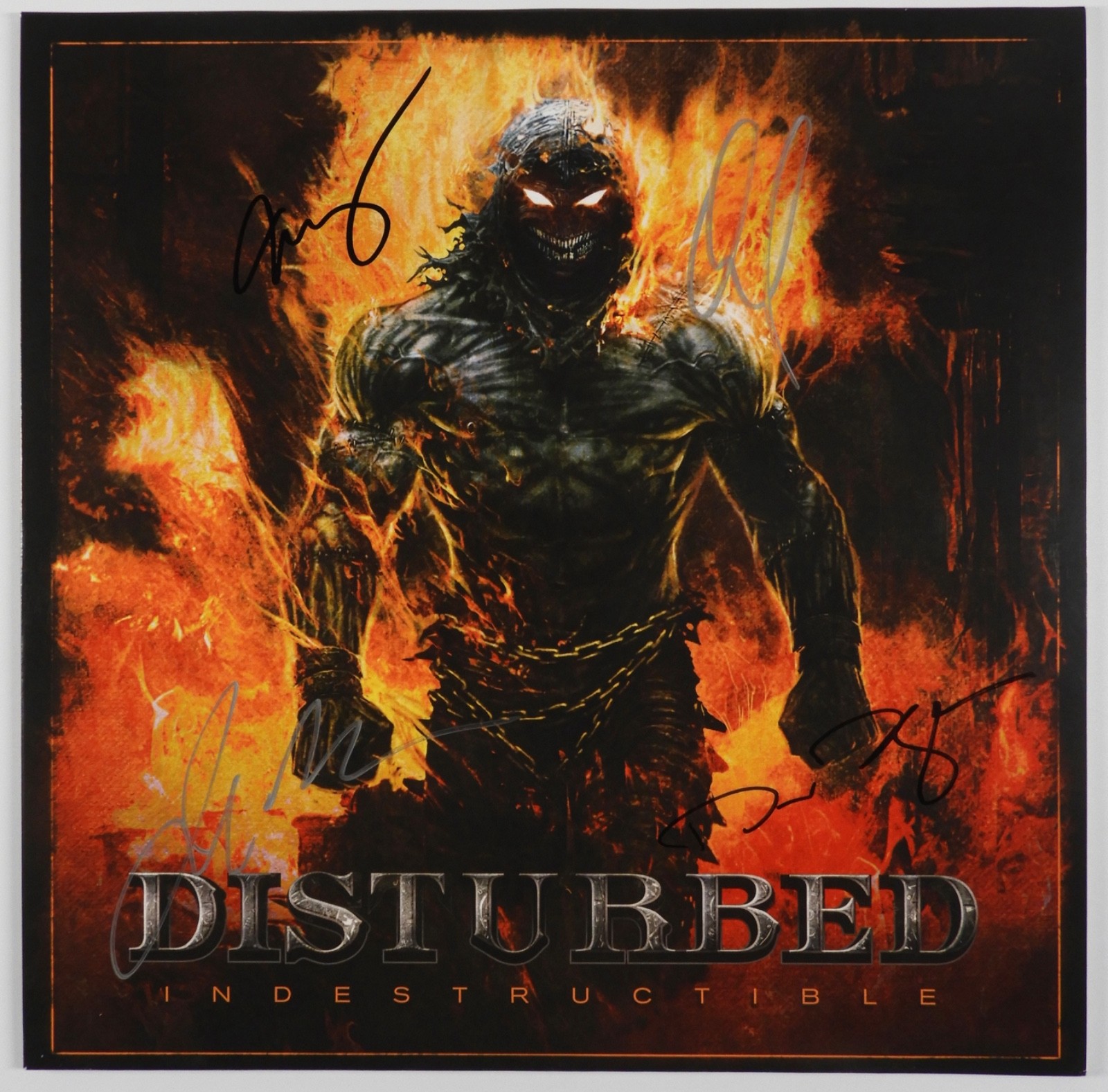 Disturbed JSA Fully Signed Autograph Record Album Vinyl Indestructible