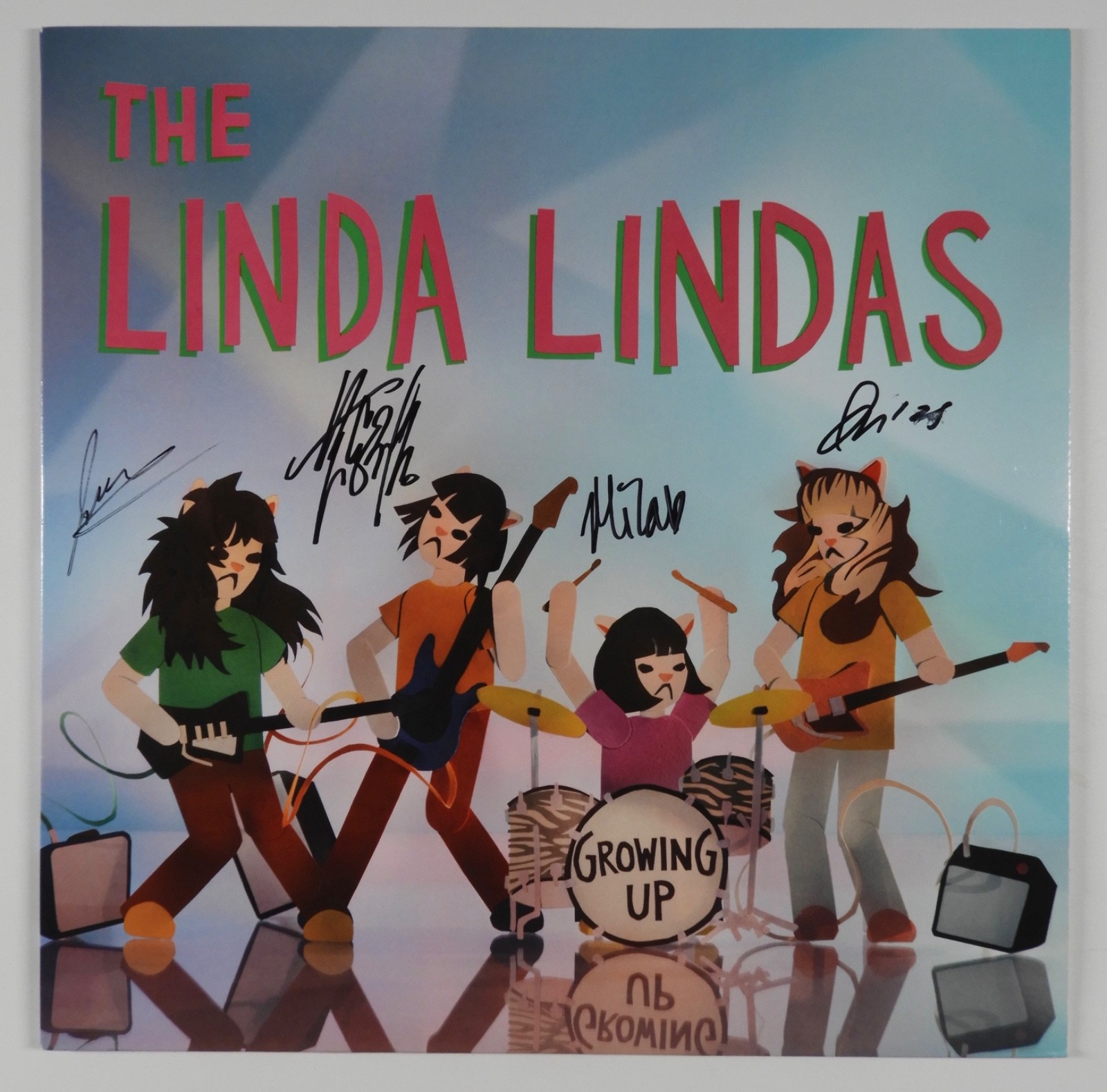 The Linda Lindas JSA Fully Signed Autograph Record Album Growing Up