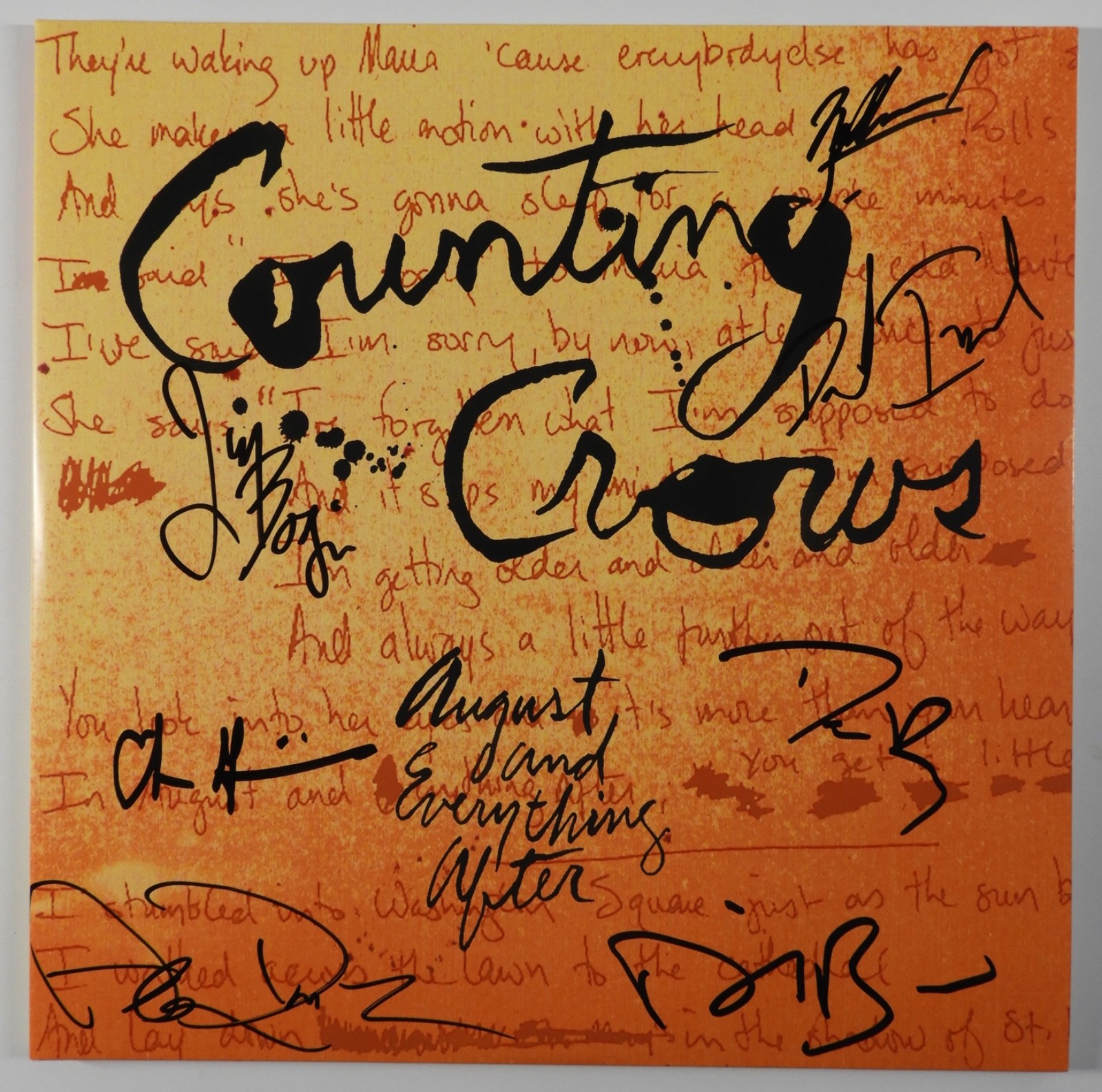 Counting Crows JSA Fully Signed Autograph Record Album Vinyl Adam Duritz +