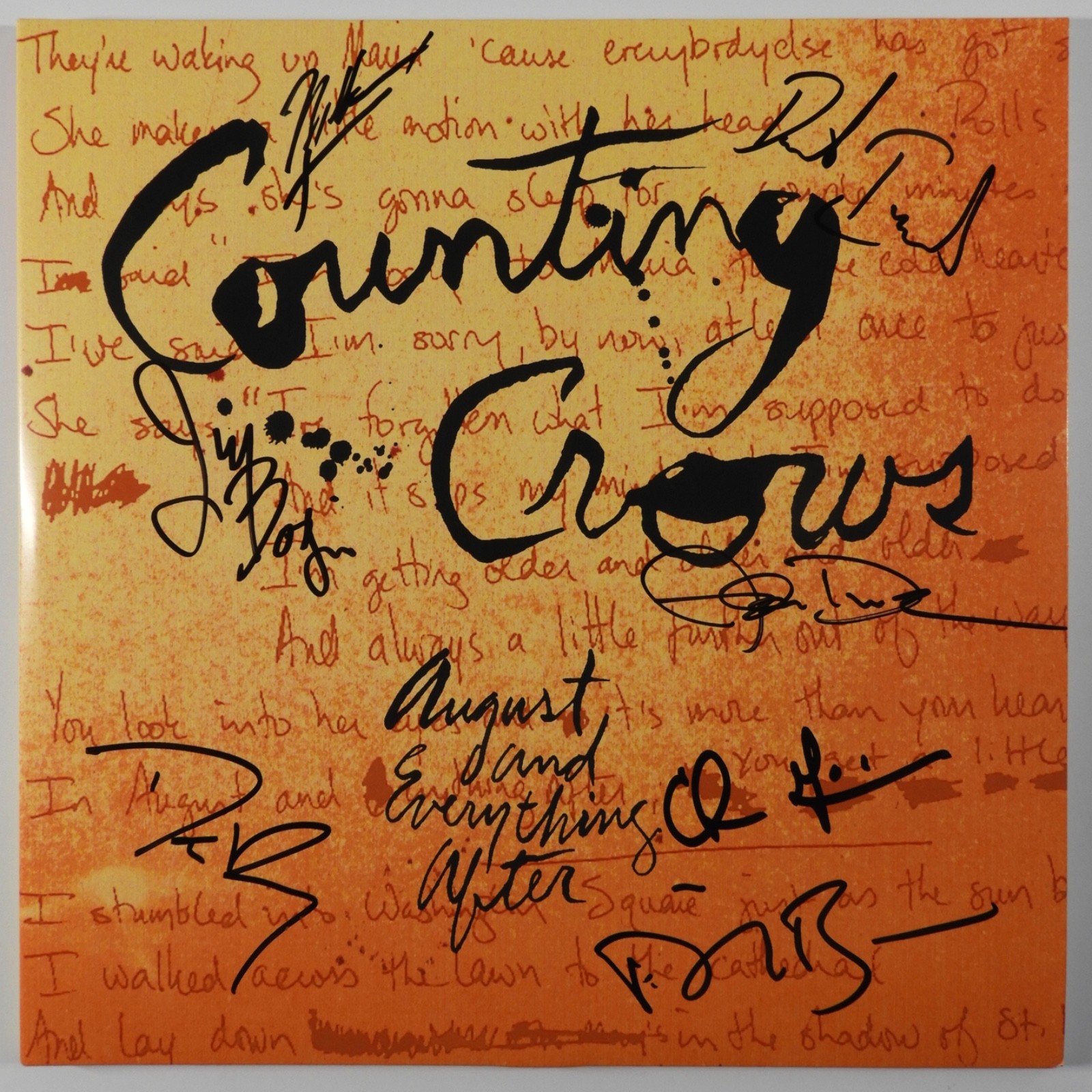 Counting Crows JSA Fully Signed Autograph Record Album Vinyl Adam Duritz +