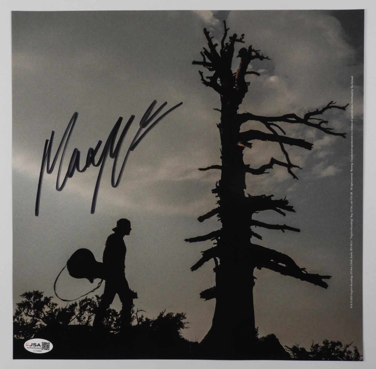 Max McNown JSA Fully Signed Autograph Record Album Vinyl Insert