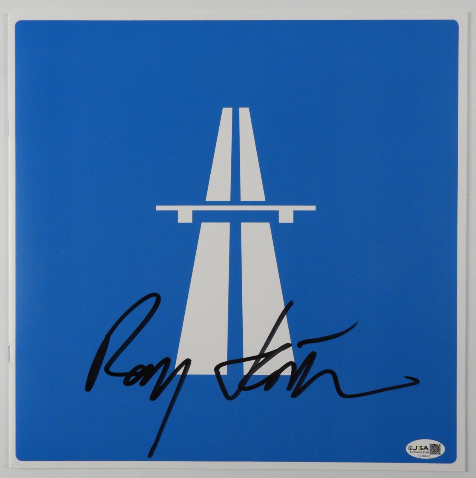 Kraftwerk Ralf Hutter JSA Signed Autograph Record Album Insert Autobahn Hütter
