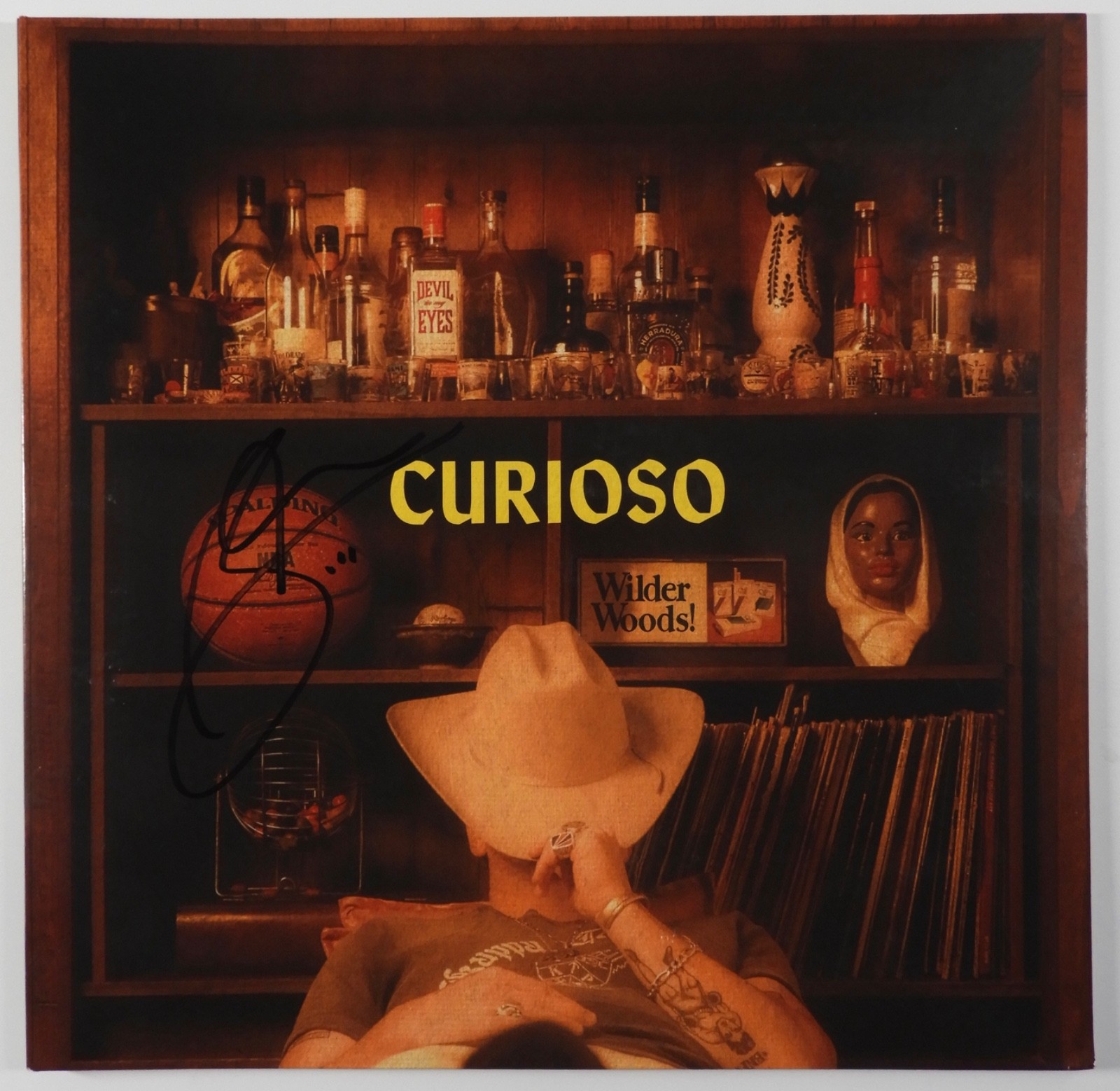 Bear Rinehart Wilder Woods Fully JSA Autograph Signed Album Vinyl Record Curioso