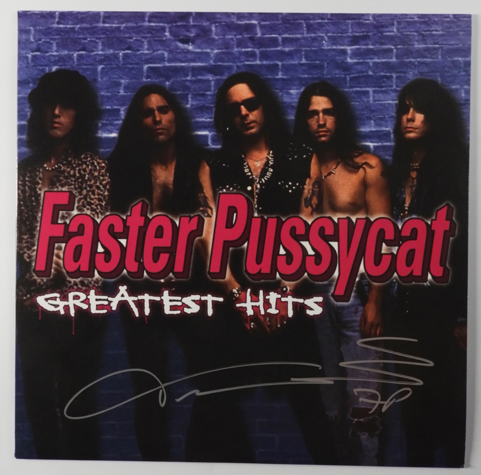 Faster Pussycat Taime Downe JSA Signed Autograph Record Album Vinyl Greatest Hit
