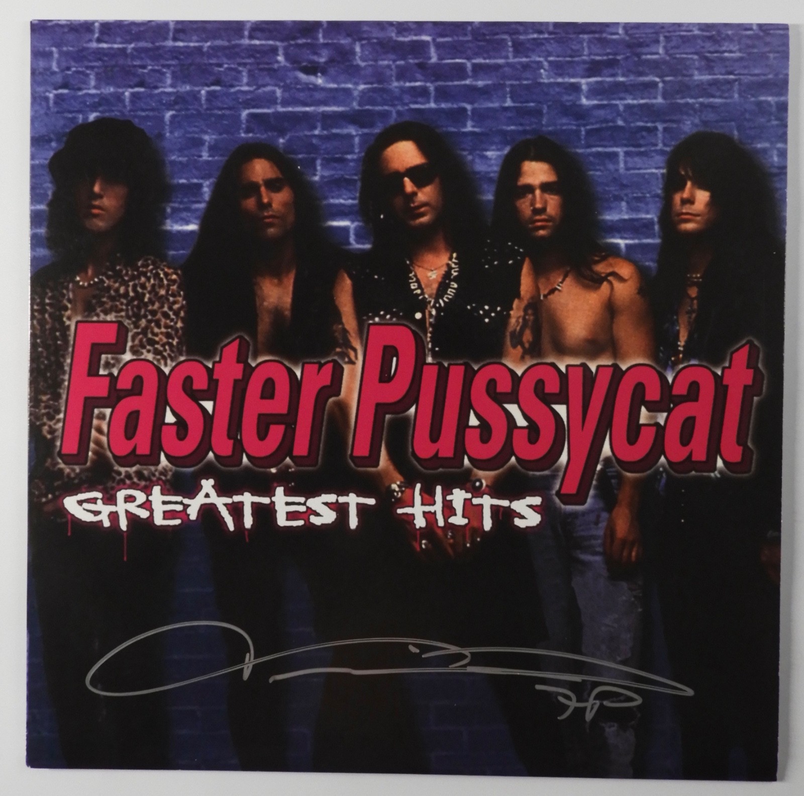Faster Pussycat Taime Downe JSA Signed Autograph Record Album Vinyl Greatest Hit