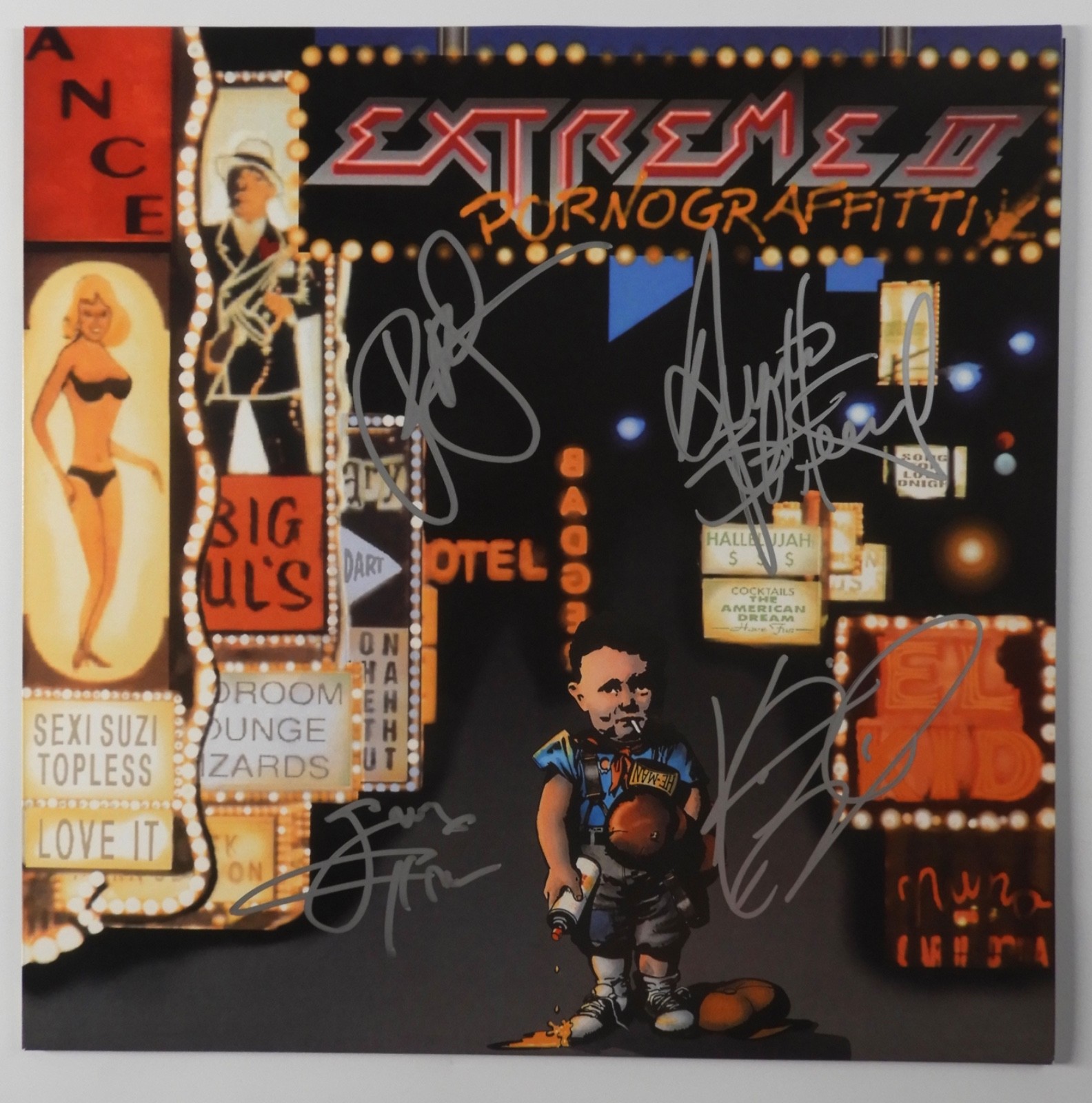 Extreme JSA FULLY Signed Autograph Record Album Vinyl Pornograffitti