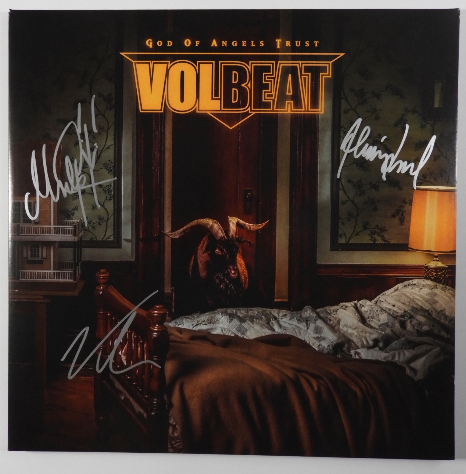 Volbeat JSA Signed Autograph Record Album Vinyl God Of Angels Trust