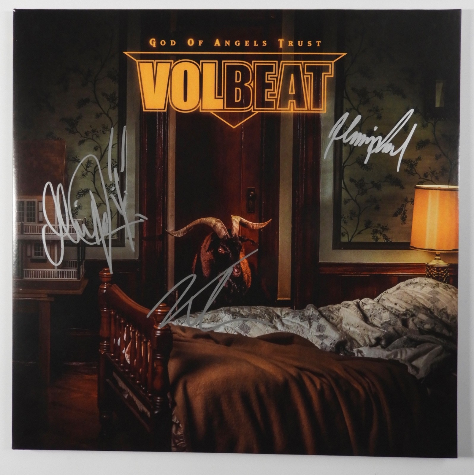Volbeat JSA Signed Autograph Record Album Vinyl God Of Angels Trust