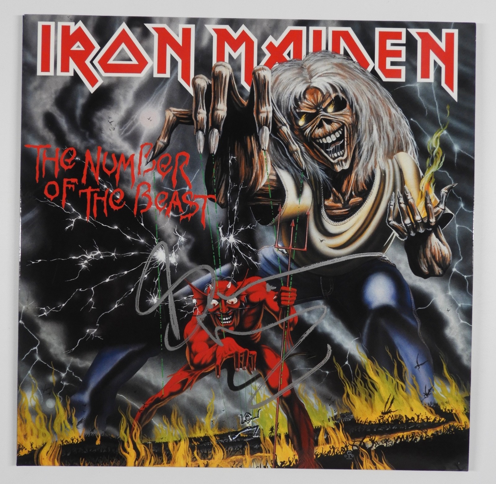 Iron Maiden Bruce Dickinson JSA Autograph Signed Vinyl The Number of the Beast