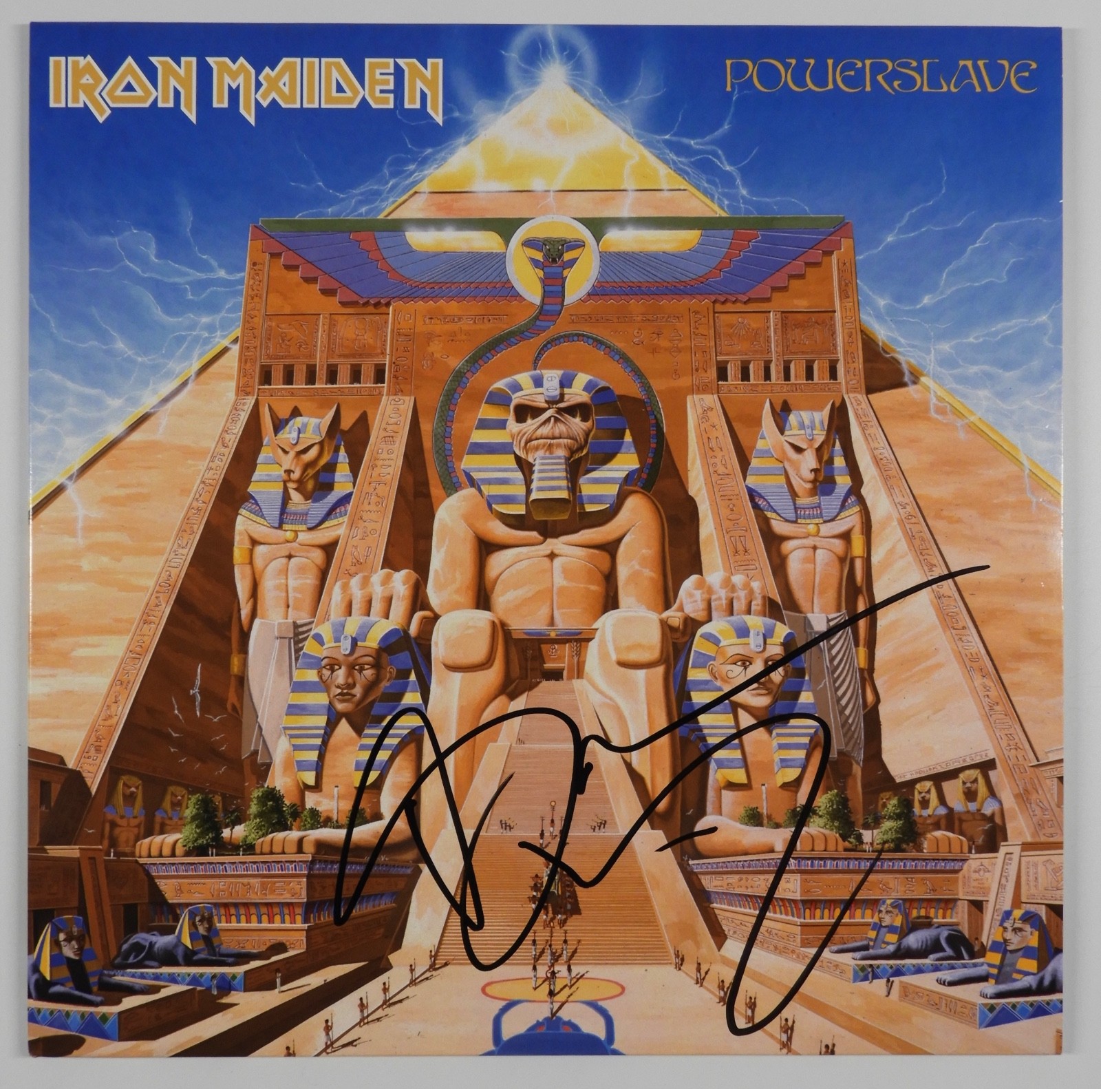 Iron Maiden Bruce Dickinson JSA Autograph Signed Vinyl Record Album Powerslave