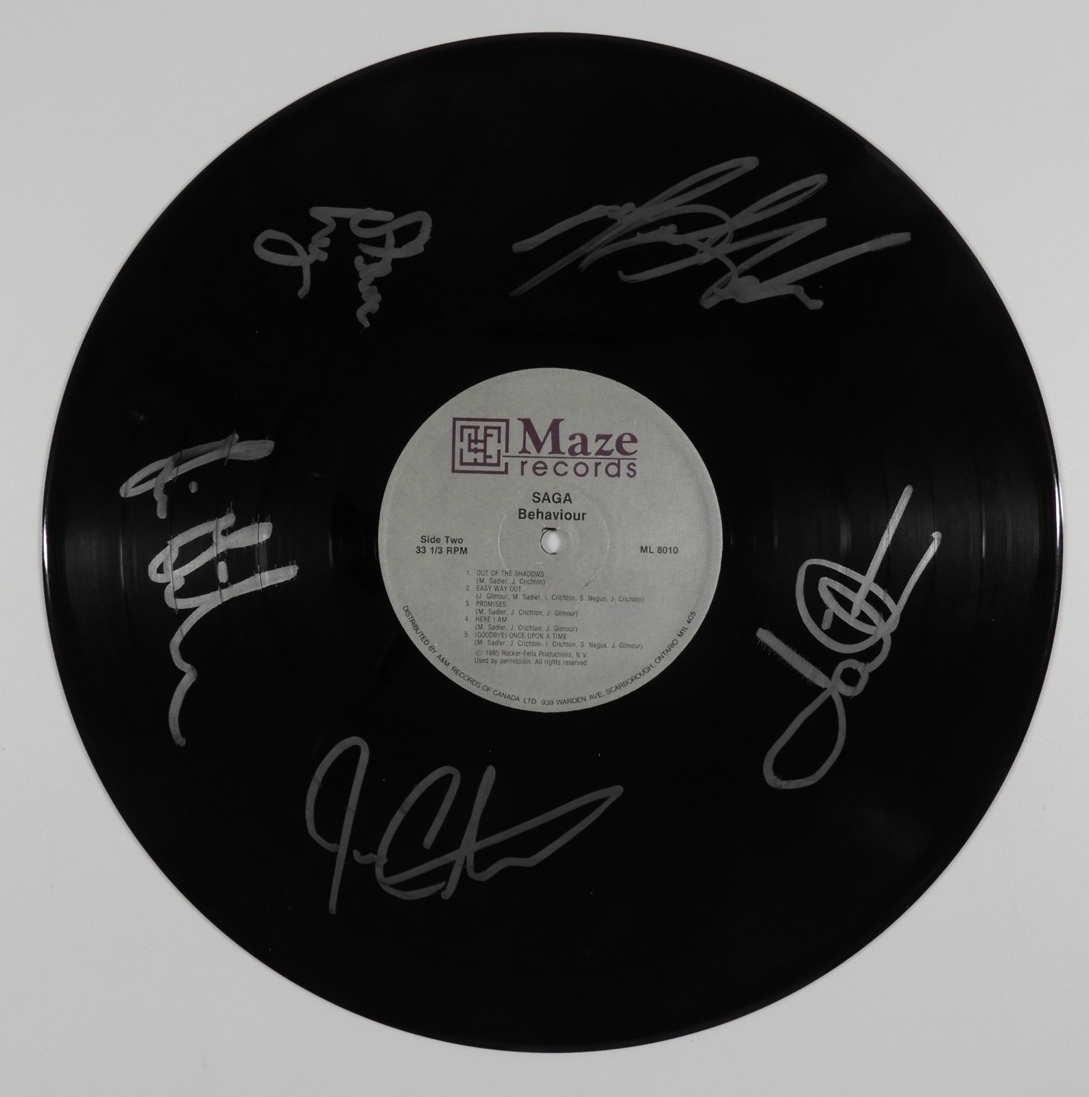Saga JSA Signed Autograph Album Record Vinyl