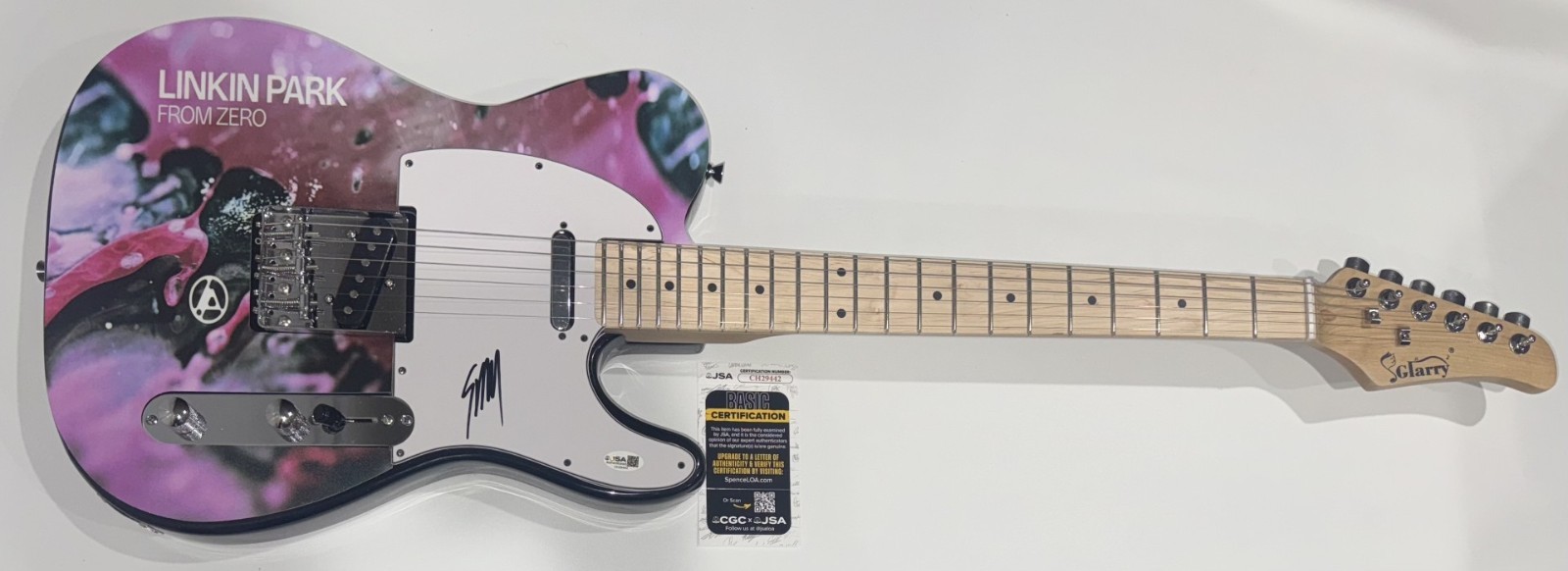 EMILY ARMSTRONG SIGNED CUSTOM LINKIN PARK FROM ZERO ELECTRIC GUITAR JSA COA
