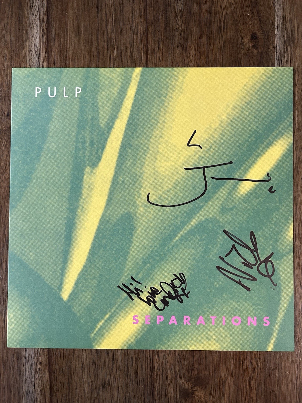 ‘Pulp’ Band Signed Vinyl Album ‘Separations’ Jarvis Cocker +2