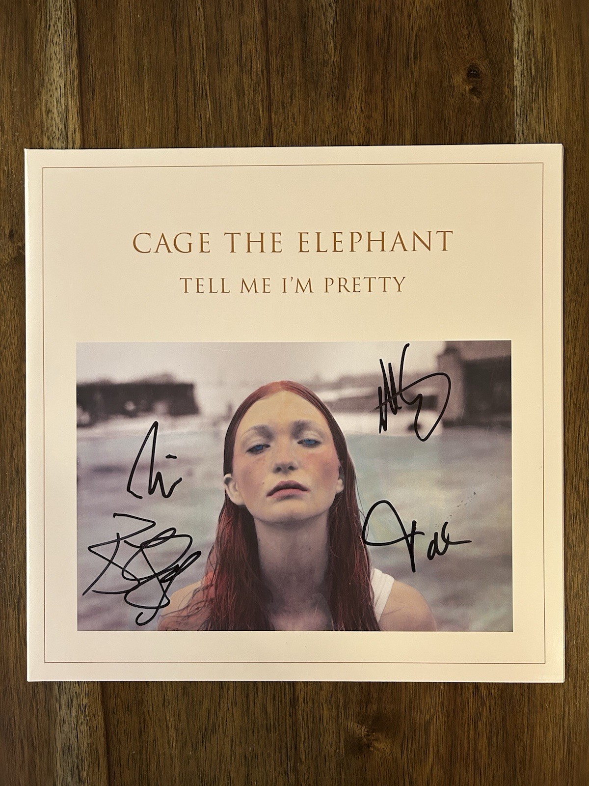 ‘CAGE THE ELEPHANT’ BAND SIGNED VINYL ALBUM ‘TELL ME I’M PRETTY’ MATT SHULTZ +3 COLLECTIBLE MEMORABILIA