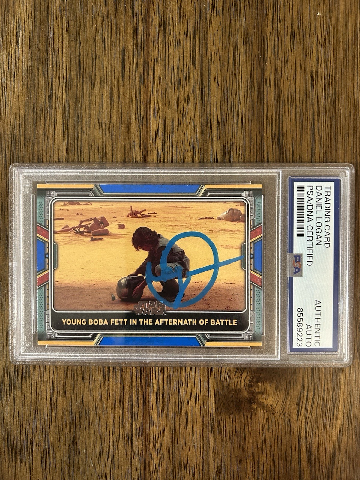 Daniel Logan ‘Star Wars’ Signed Card ‘Boba Fett’ Young PSA/DNA Slab