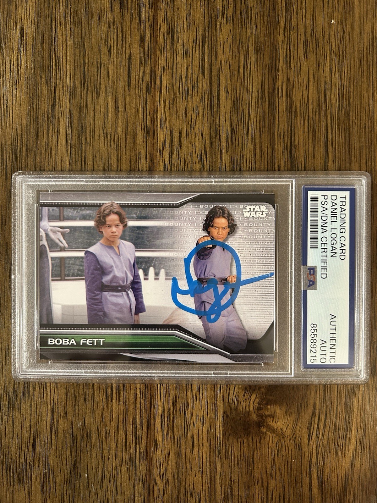 Daniel Logan ‘Star Wars’ Signed Card ‘Boba Fett’ Young PSA/DNA Slab