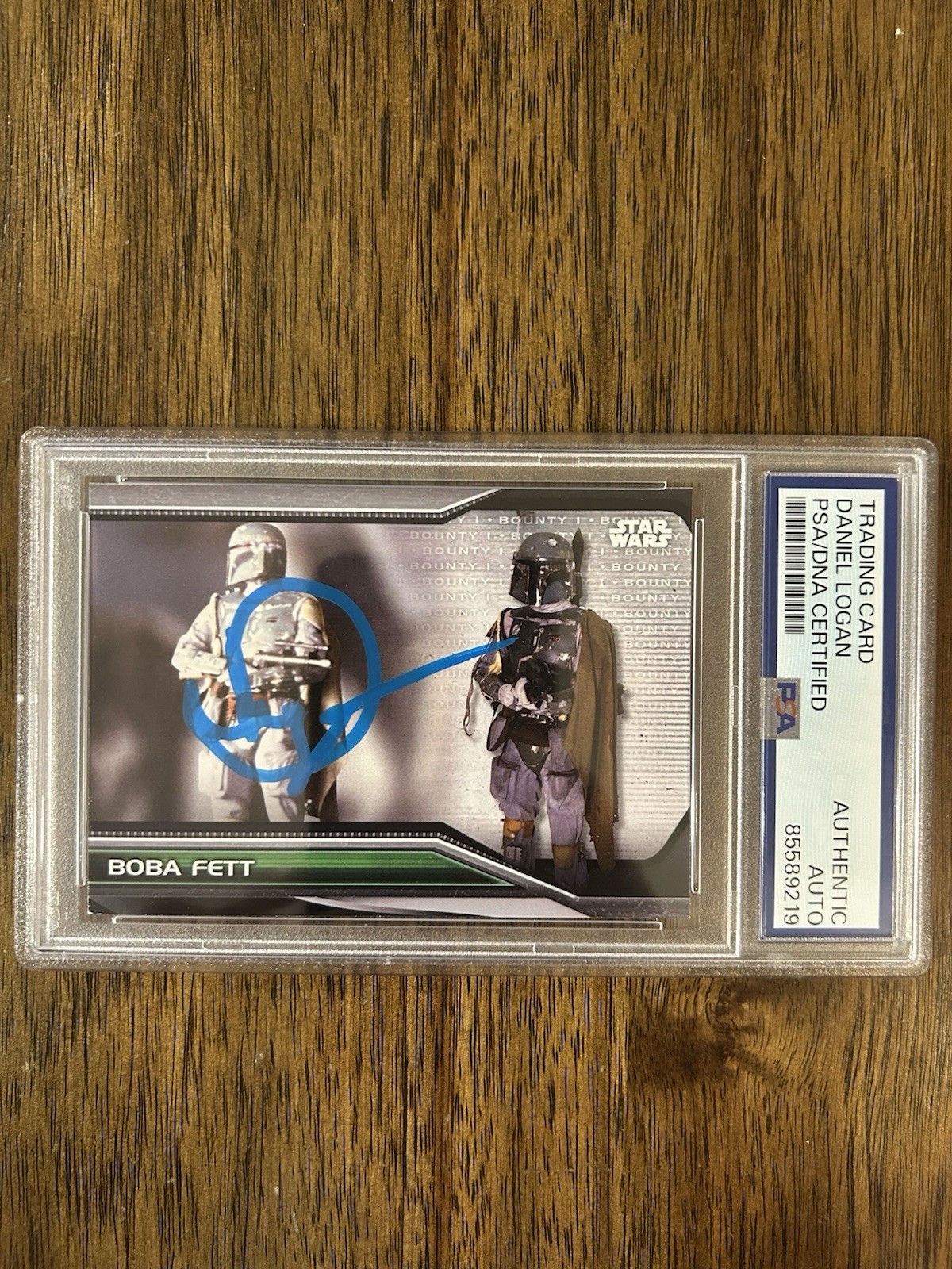 Daniel Logan ‘Star Wars’ Signed Card ‘Boba Fett’ Young PSA/DNA Slab