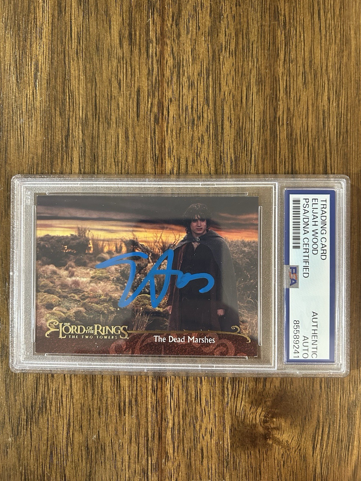 Elijah Wood ‘Lord of the Rings’ Signed ‘Frodo Baggins’ Card PSA Slab