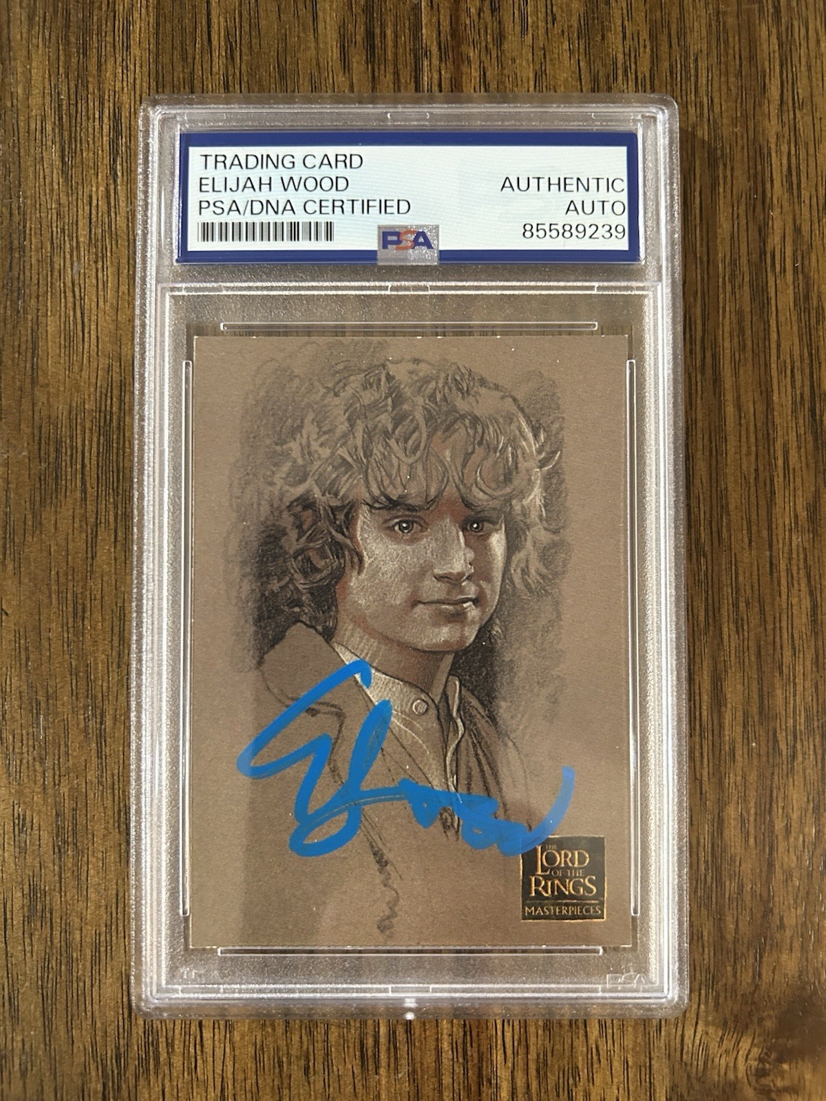 Elijah Wood ‘Lord of the Rings’ Signed ‘Frodo Baggins’ Card PSA Slab