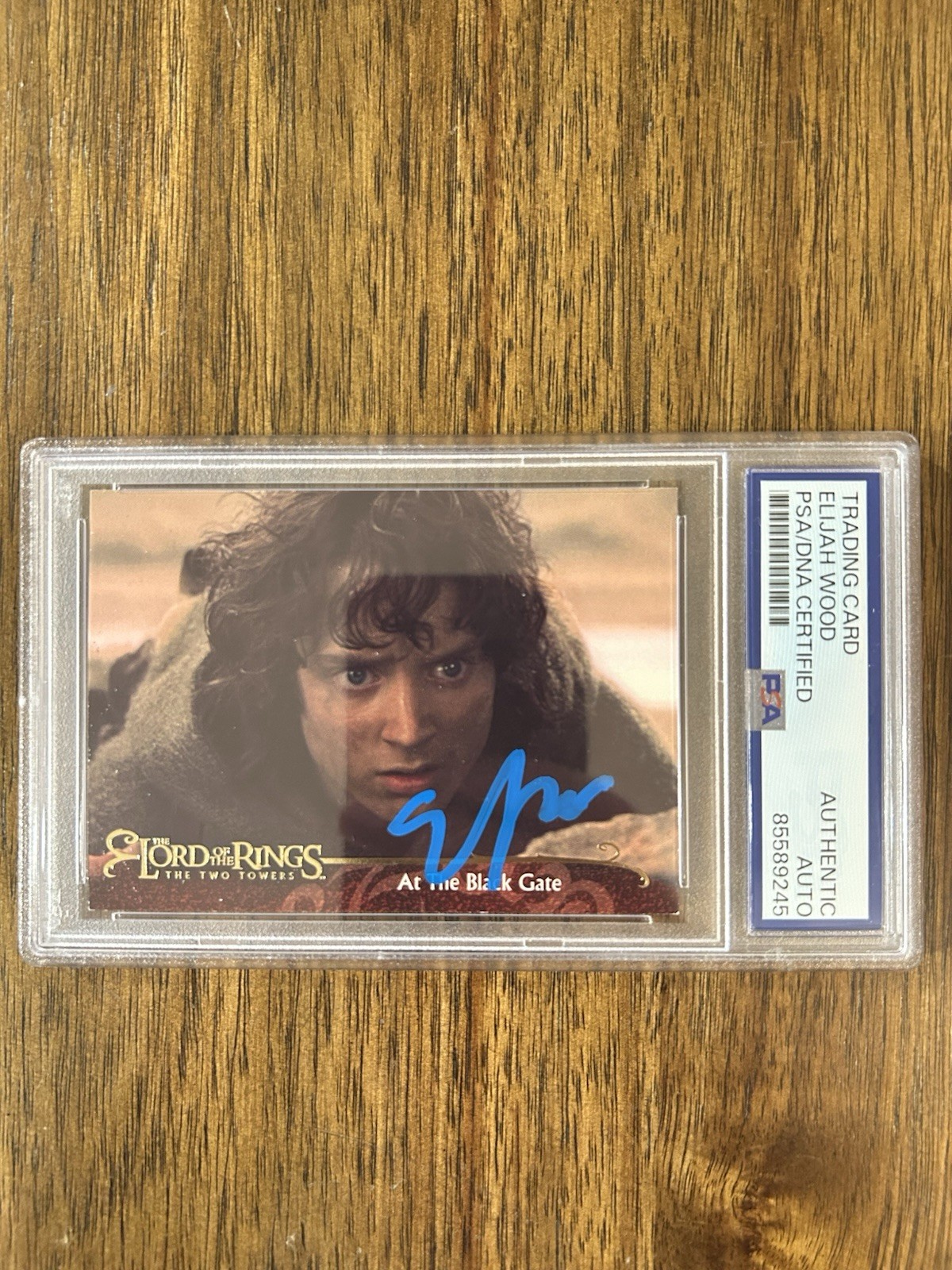 Elijah Wood ‘Lord of the Rings’ Signed ‘Frodo Baggins’ Card PSA Slab