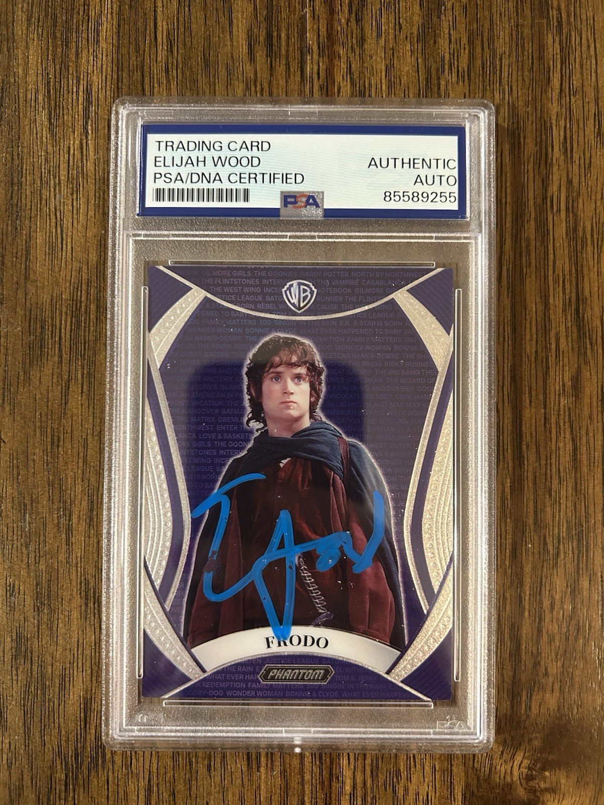 Elijah Wood ‘Lord of the Rings’ Signed ‘Frodo Baggins’ Card PSA Slab