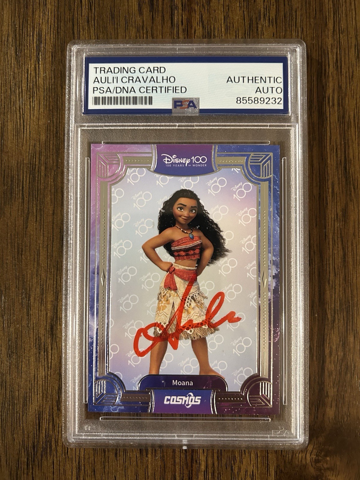 Auli'i Cravalho ‘Moana’ Signed Disney Card PSA Slab Auto RARE
