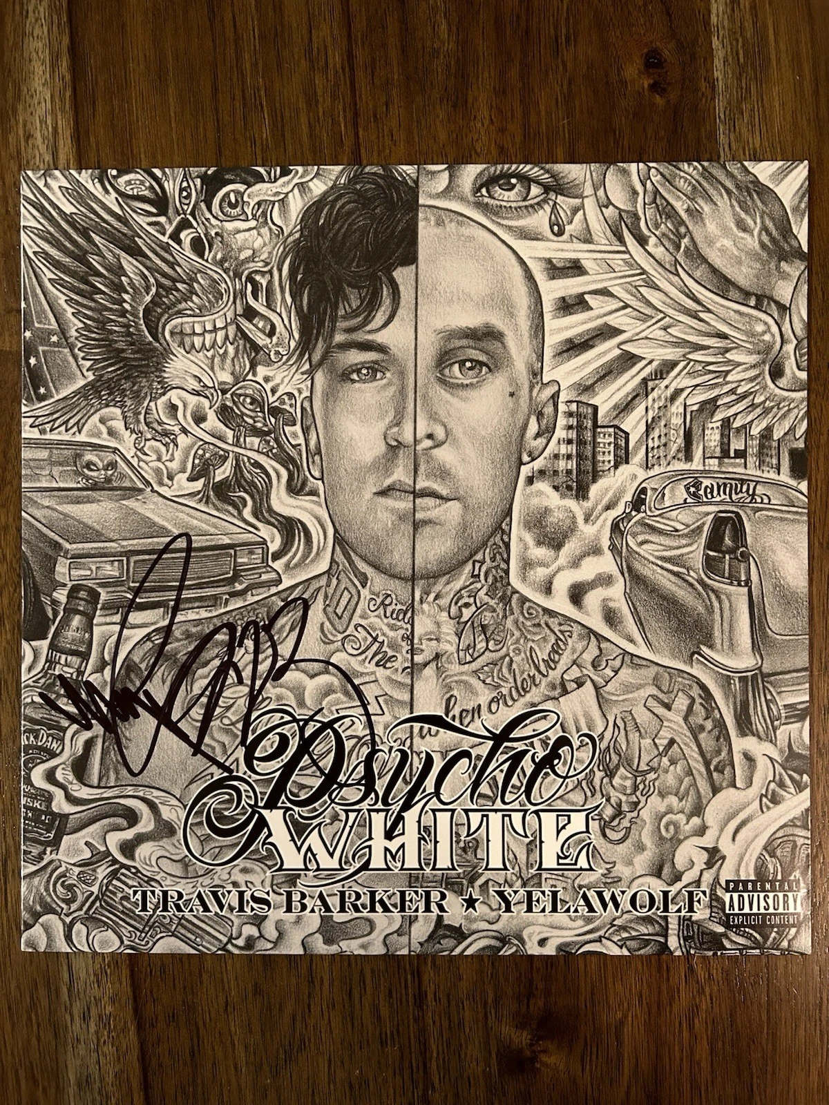 ‘Yelawolf’ Rapper Signed Vinyl Album ‘Psycho White’ Beckett BSA PROOF