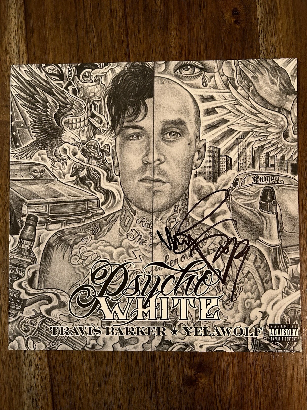 ‘Yelawolf’ Rapper Signed Vinyl Album ‘Psycho White’ Beckett BSA PROOF