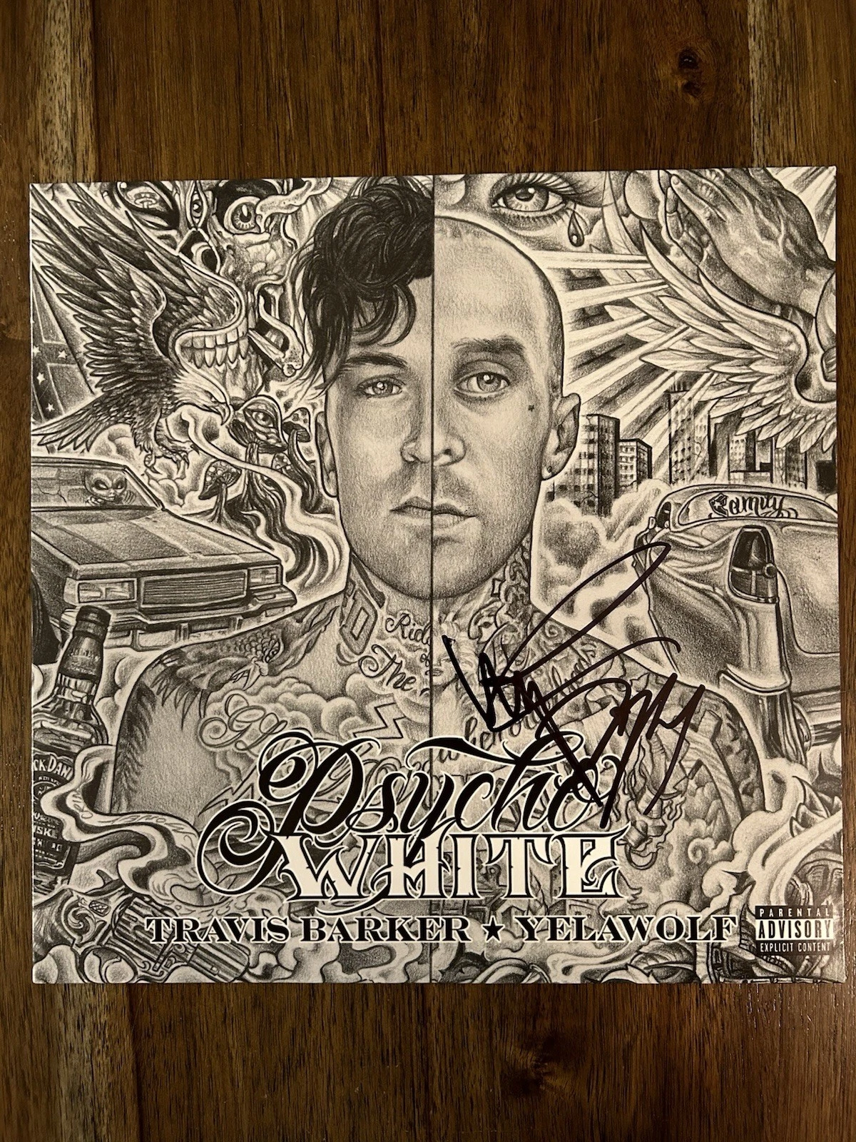 ‘Yelawolf’ Rapper Signed Vinyl Album ‘Psycho White’ Beckett BSA PROOF