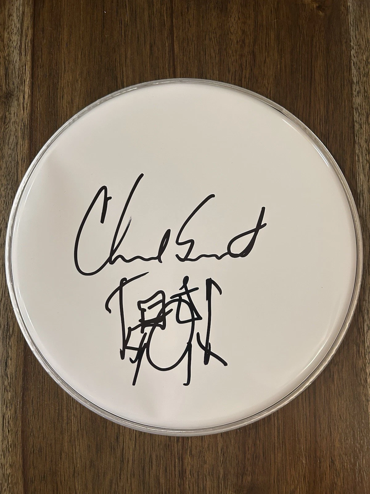 Chad Smith ‘Red Hot Chili Peppers’ Band Drummer Signed 10” Drumhead Sketch