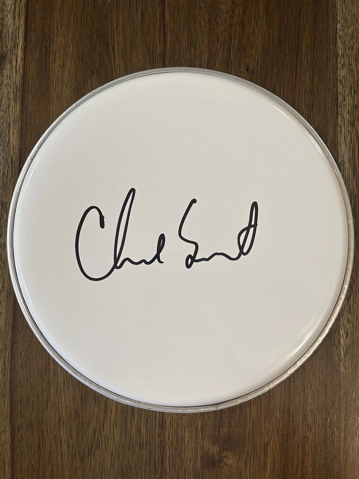 Chad Smith ‘Red Hot Chili Peppers’ Band Drummer Signed 10” Drumhead Autograph