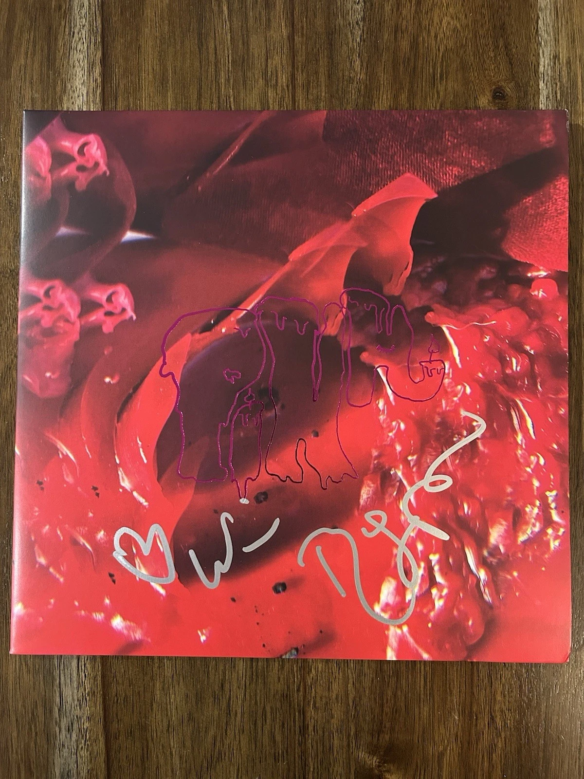 Win Butler & Regine ‘Arcade Fire’ Band Signed Vinyl Album Pink Elephant Beckett
