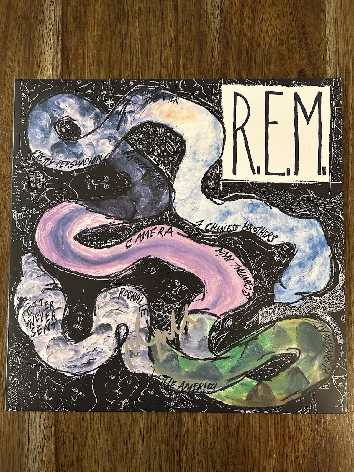 Mike Mills ‘R.E.M.’ Band Signed Vinyl Album ‘Reckoning’ Beckett
