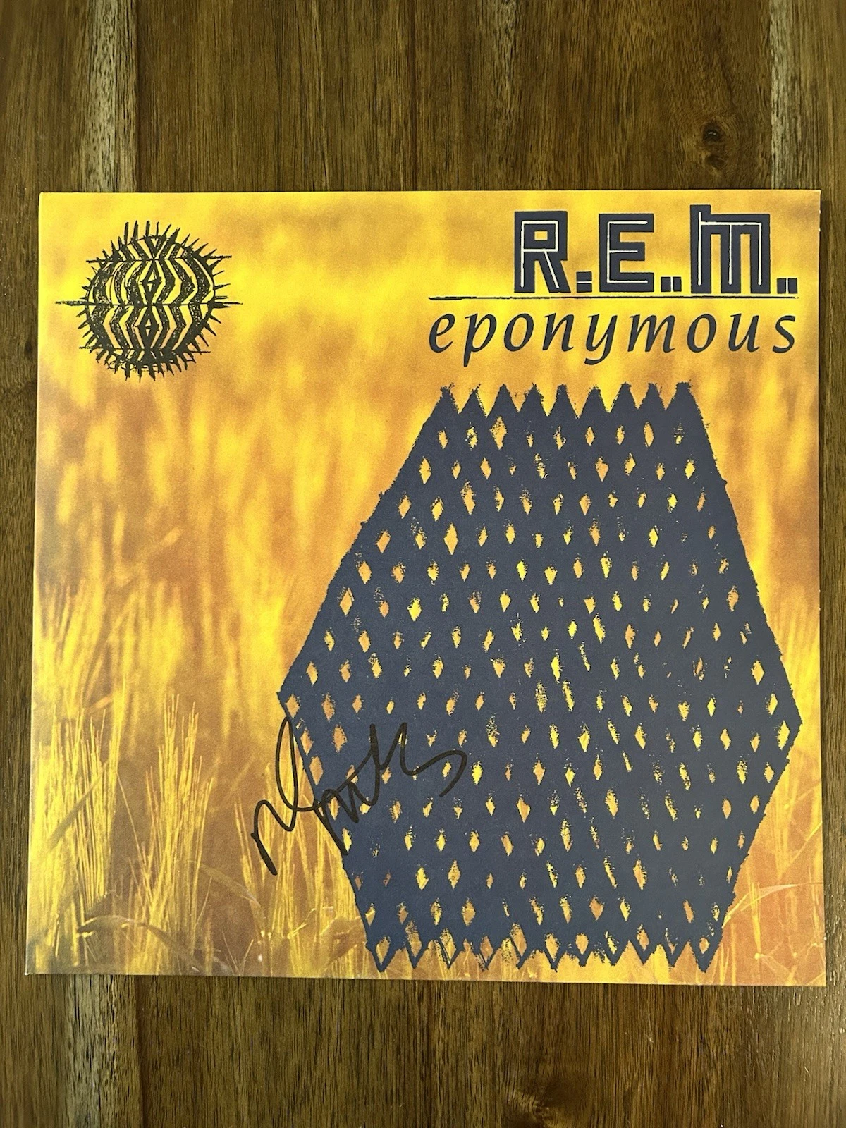 Mike Mills ‘R.E.M.’ Band Signed Vinyl Album ‘Eponymous’ Beckett