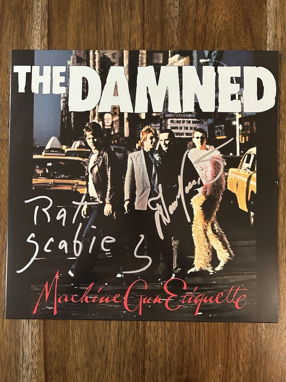 ‘The Damned’ Band Signed Vinyl Album ‘Machine Gun Etiquette’ Dave Vanian & Rat