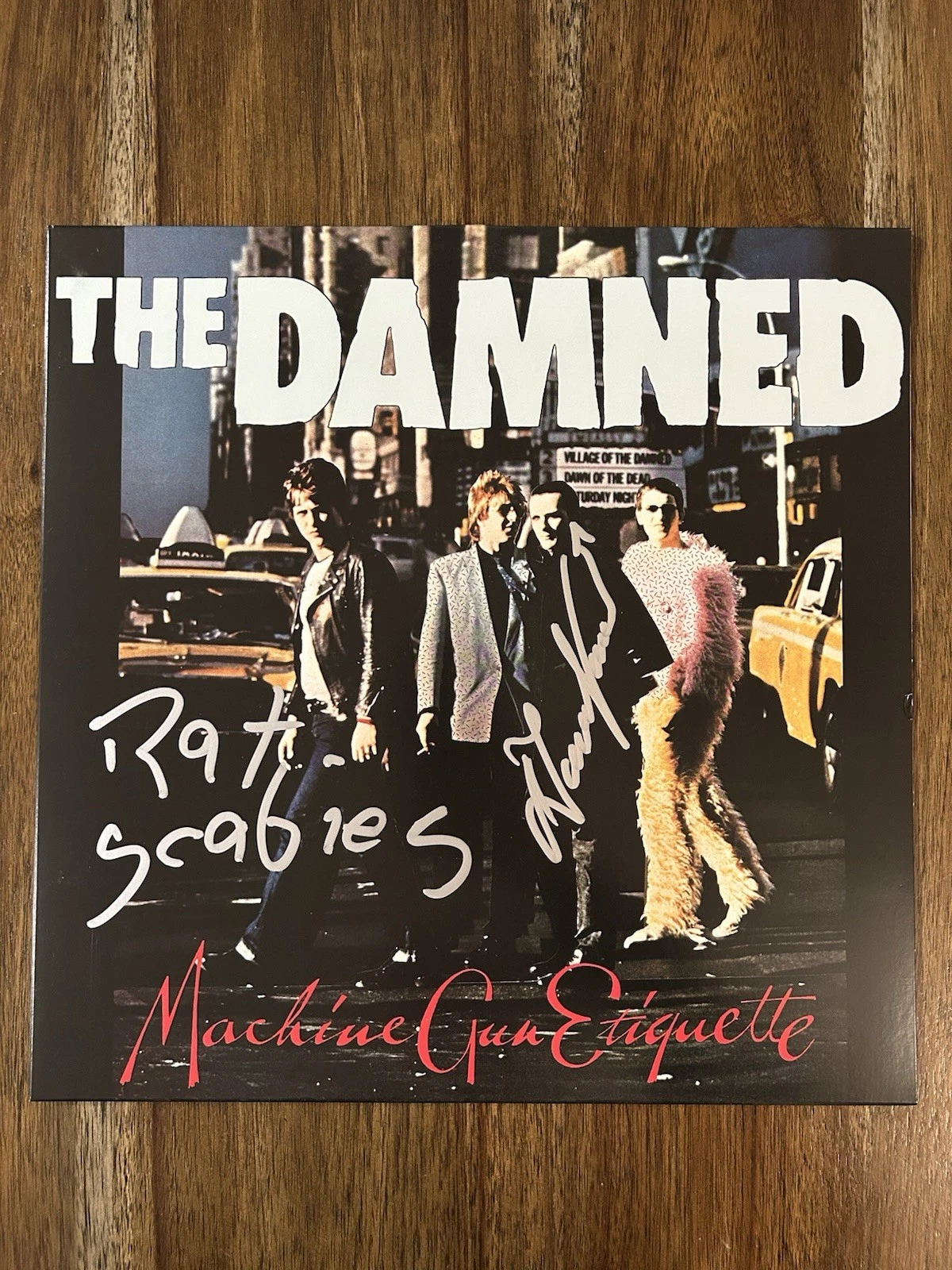 ‘The Damned’ Band Signed Vinyl Album ‘Machine Gun Etiquette’ Dave Vanian & Rat