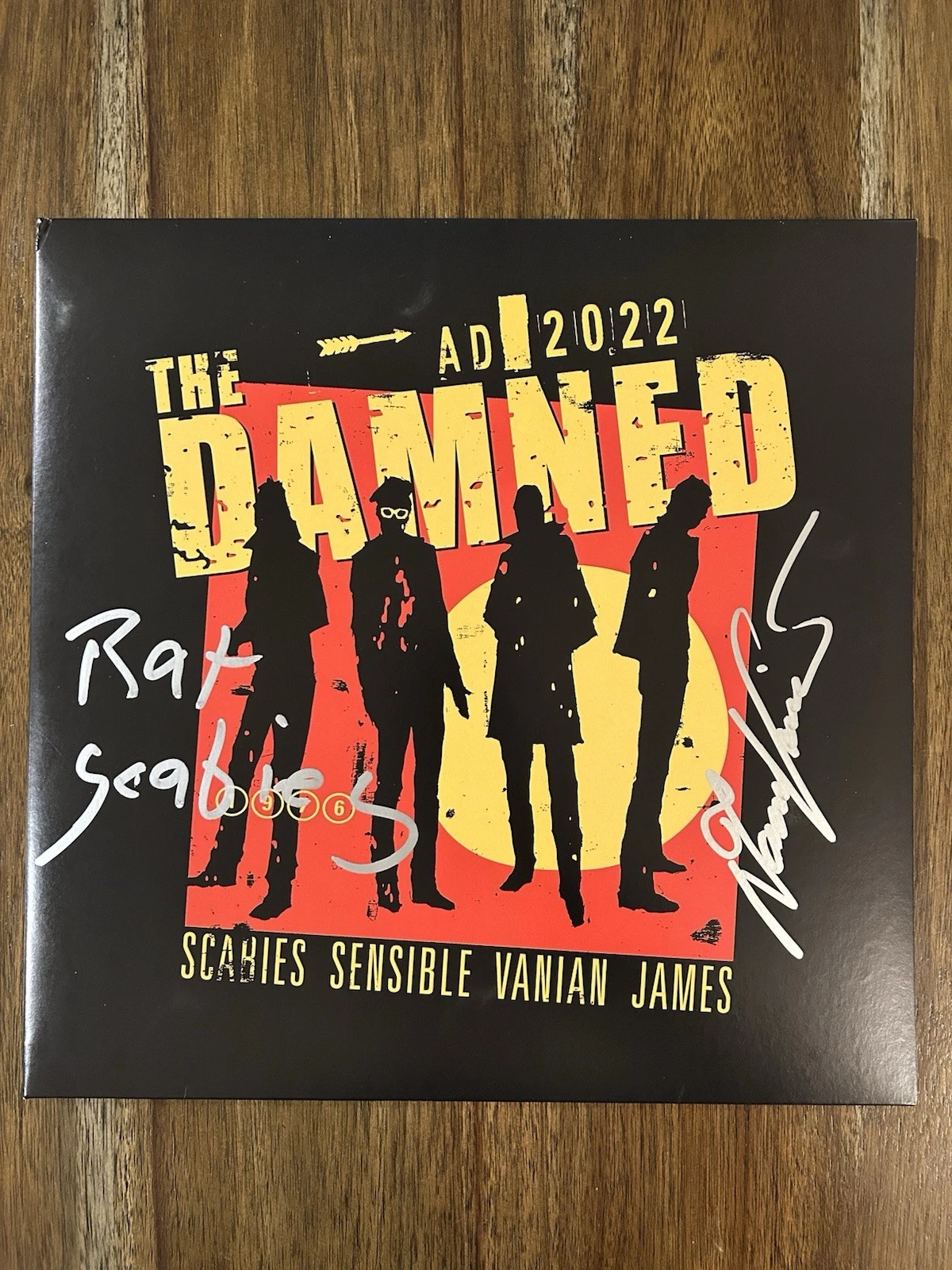 ‘The Damned’ Band Signed Vinyl Album ‘Live Album’ Dave Vanian & Rat Beckett COA