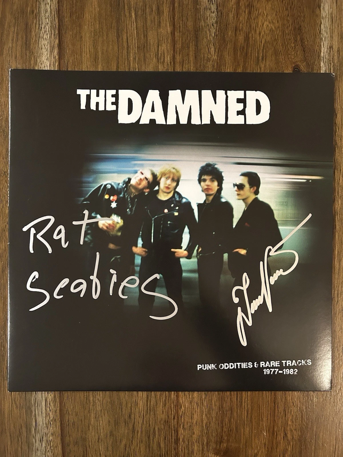 ‘The Damned’ Band Signed Vinyl Album ‘Rare Tracks’ Dave Vanian & Rat