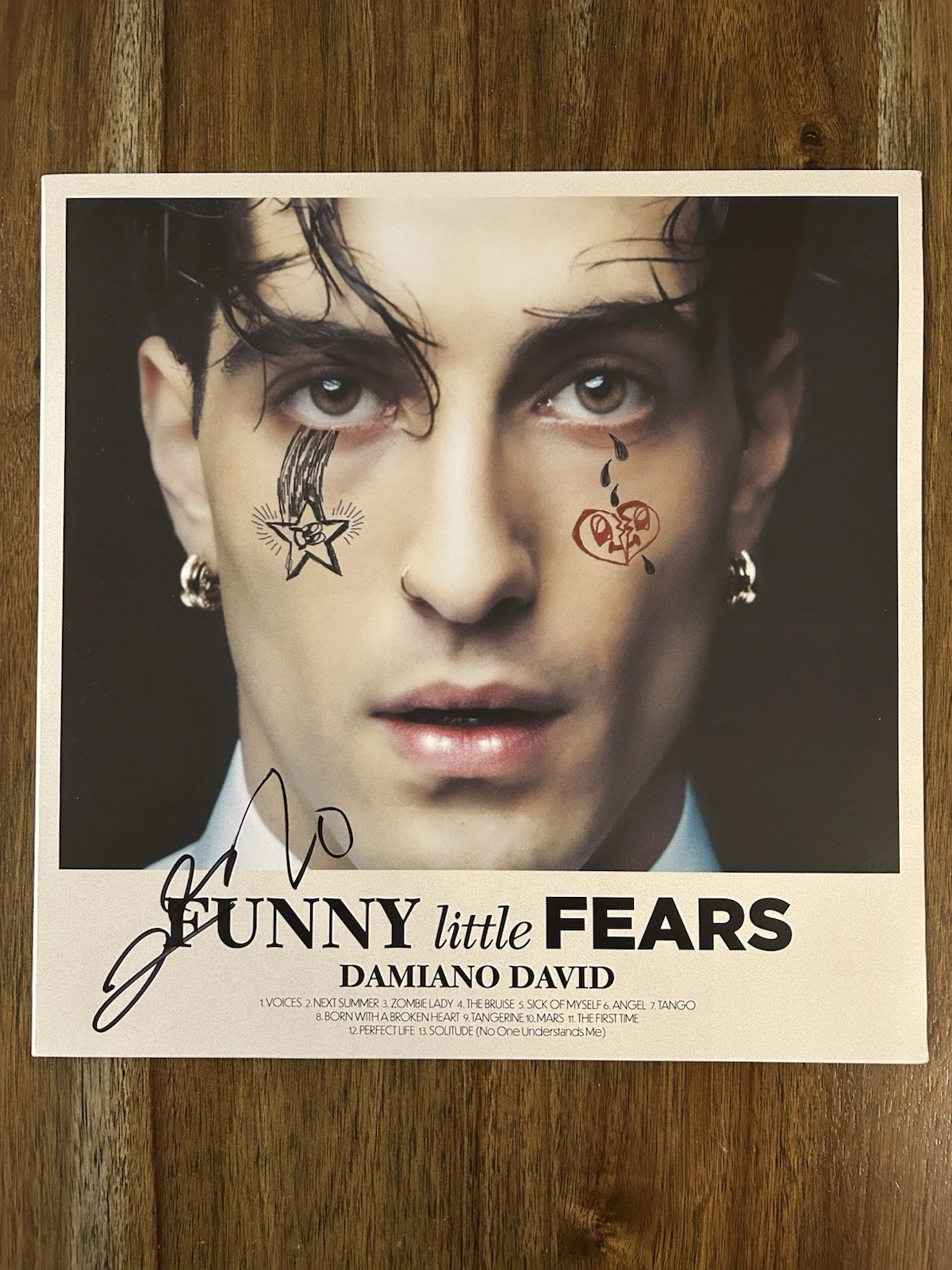 ‘Damiano David’ Signed Vinyl Album ‘Funny Little Fears’ Beckett Maneskin