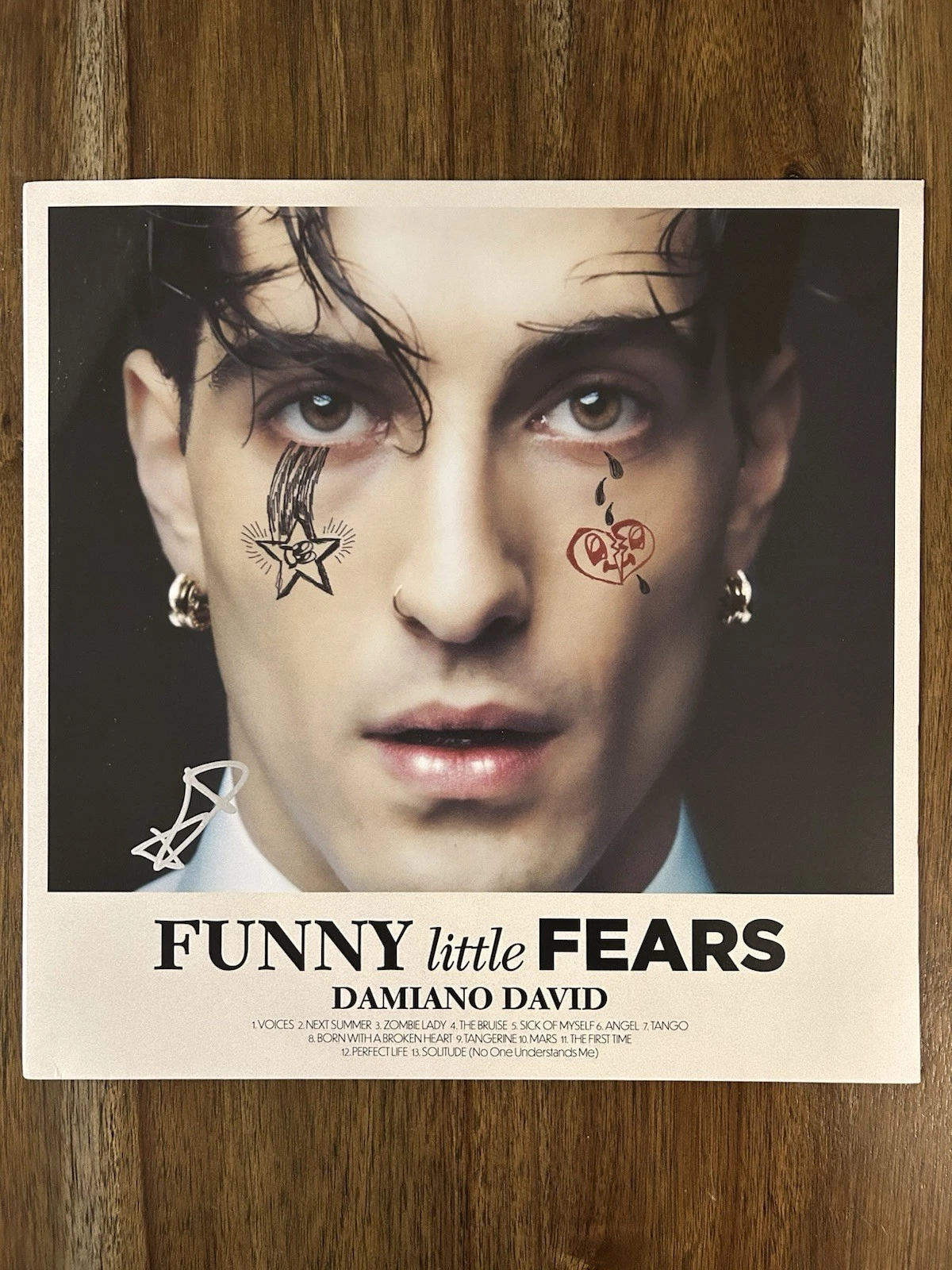 ‘Damiano David’ Signed Vinyl Album ‘Funny Little Fears’ Beckett Maneskin
