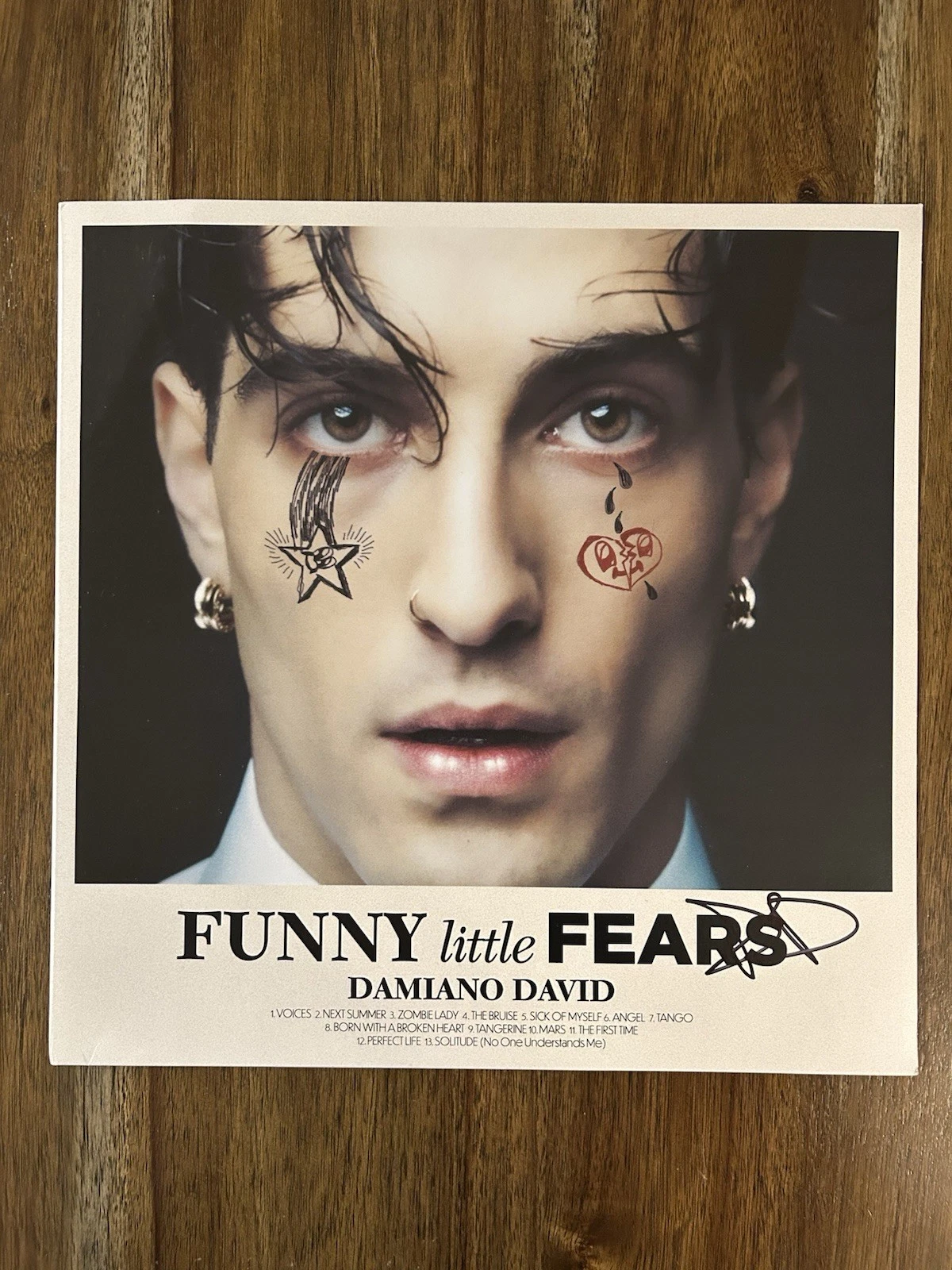 ‘Damiano David’ Signed Vinyl Album ‘Funny Little Fears’ Beckett Maneskin