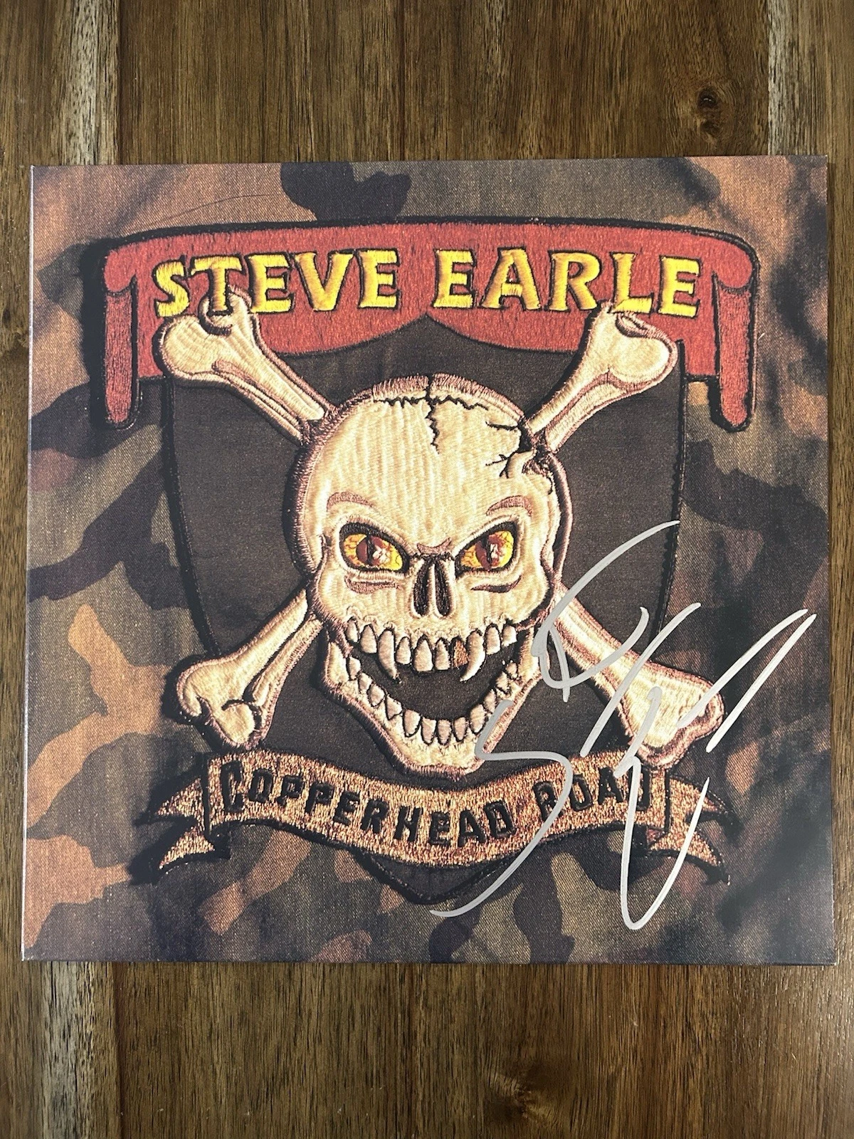 Steve Earle ‘Copperhead Road’ Signed Vinyl Album Folk Singer Beckett