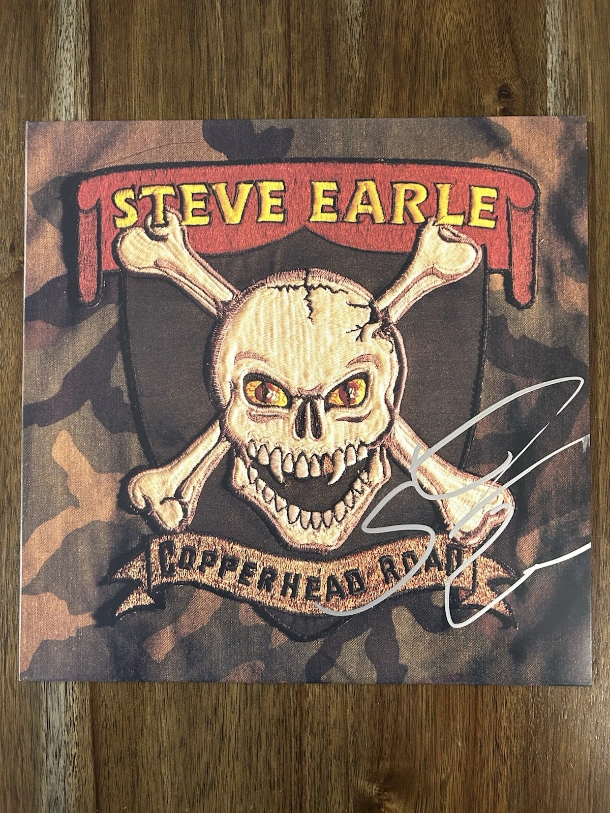 Steve Earle ‘Copperhead Road’ Signed Vinyl Album Folk Singer Beckett