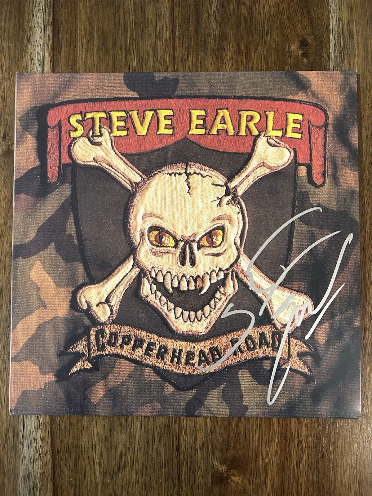 Steve Earle ‘Copperhead Road’ Signed Vinyl Album Folk Singer Beckett